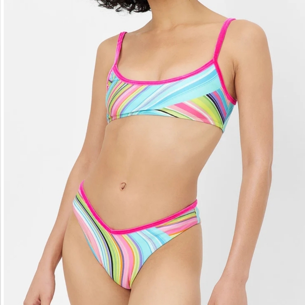 New!Frankie's Bikinis Dallas Shine Bralette‎ Bikini Top